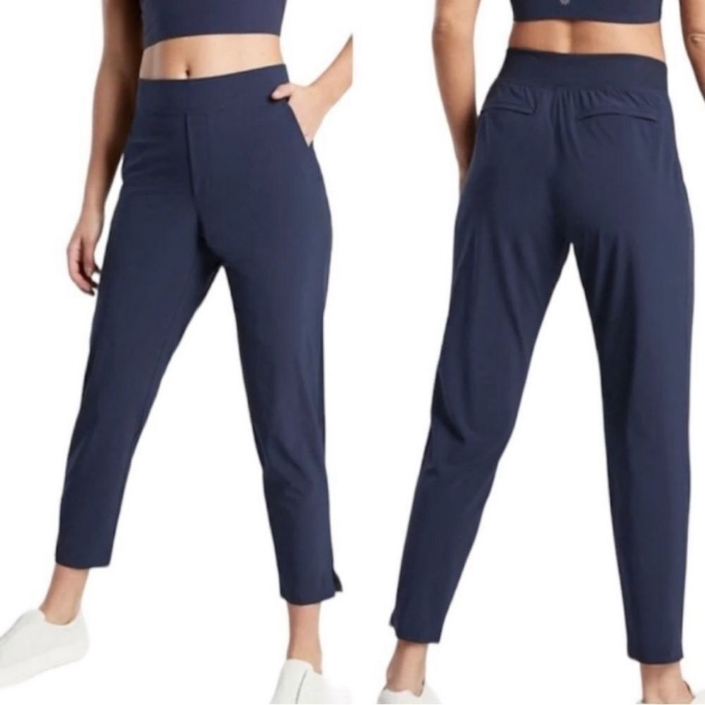 Athleta Brooklyn Ankle Pants cropped Navy